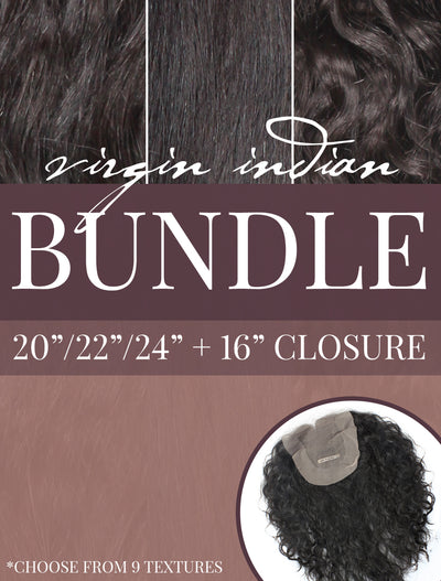 indian hair bundle with closure